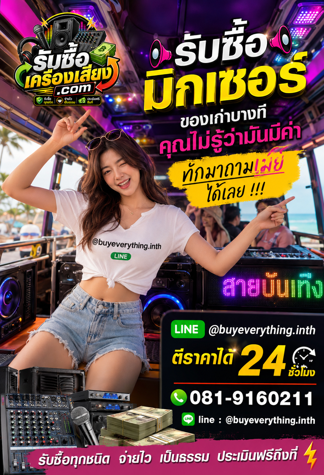 ติดต่อรับซื้อมิกเซอร์ ตอบเร็ว รับซื้อถึงที่