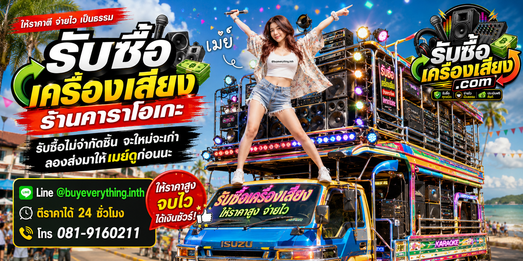 รับซื้อเครื่องเสียงร้านคาราโอเกะทุกชนิด ให้ราคาดี จ่ายไว เป็นธรรม ประเมินฟรีถึงที่