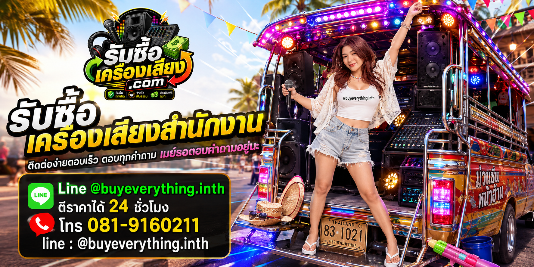 รับซื้อเครื่องเสียงสำนักงาน ติดต่อทาง Line @buyeverything.inth โทร 081-9160211
