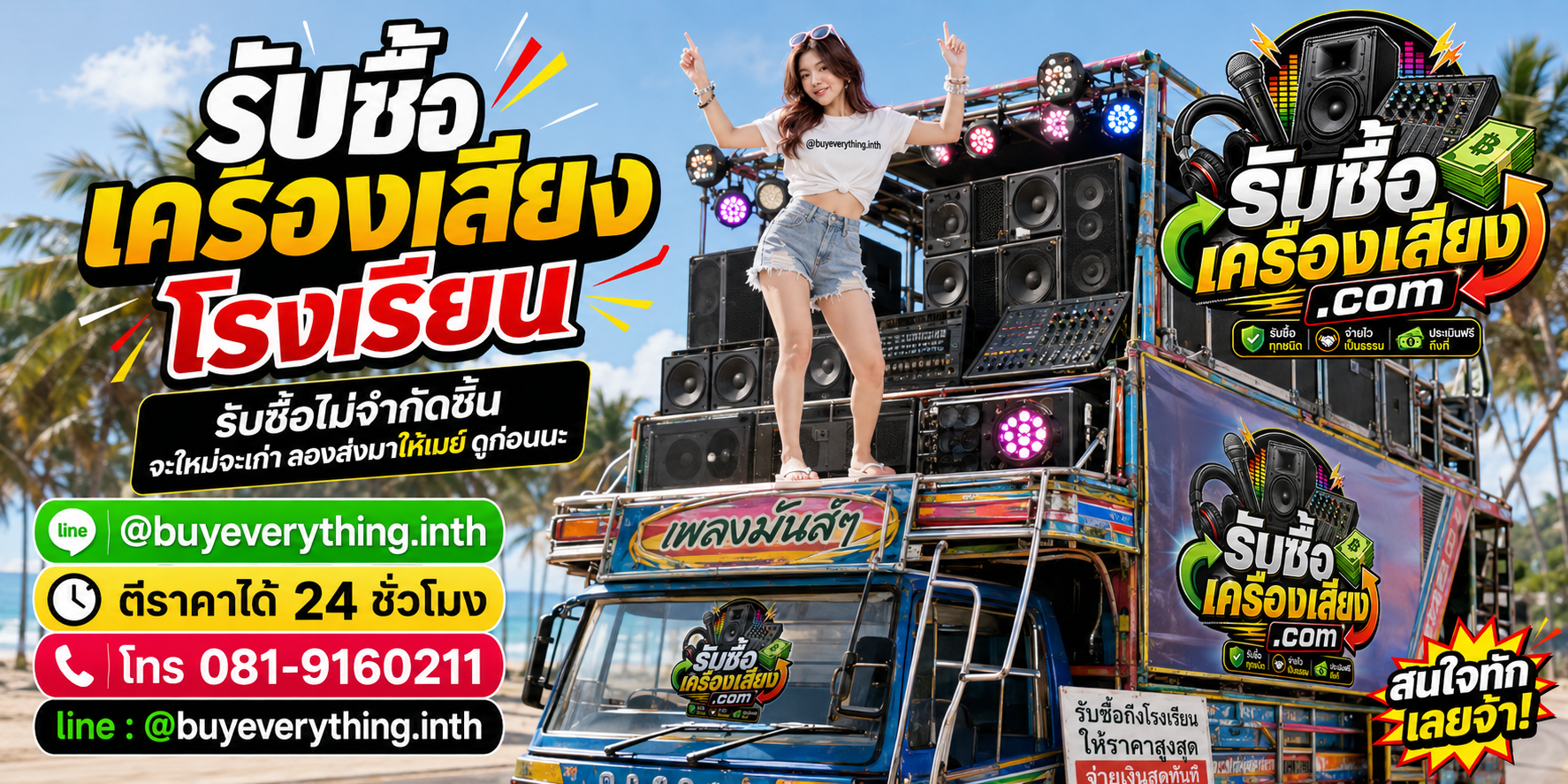 รับซื้อเครื่องเสียงโรงเรียนทุกชนิด ให้ราคาดี จ่ายไว เป็นธรรม ประเมินฟรี