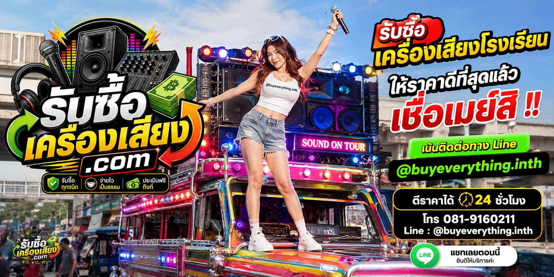 รับซื้อเครื่องเสียงโรงเรียน ติดต่อเมย์ ตอบเร็ว ตีราคาได้ 24 ชั่วโมง