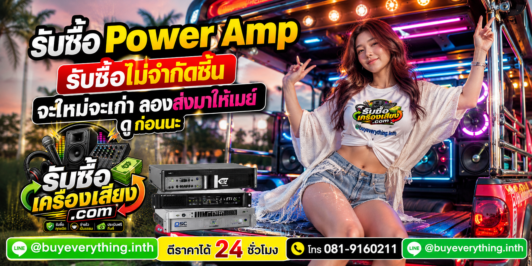 รับซื้อPower Ampทุกชนิด ให้ราคาดี จ่ายไว เป็นธรรม ประเมินฟรีถึงที่